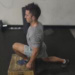 Rear-foot elevated split squat on foam block